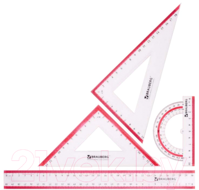 Набор для черчения Brauberg Crystal / 210297 - фото