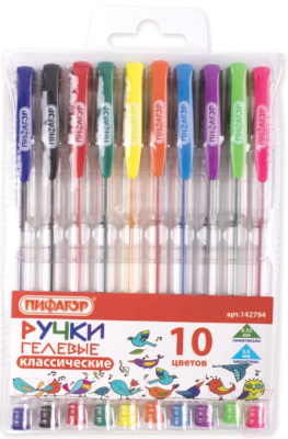 Набор гелевых ручек Пифагор 142794 - фото