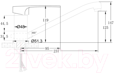 Смеситель РМС SL52-004FB-25