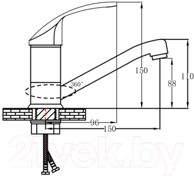 Смеситель РМС SL85-004FBS-15