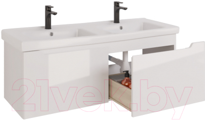 Тумба под умывальник Dreja W 125 / 99.9400 (белый глянец)