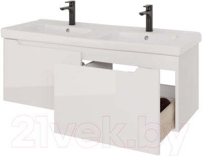 Тумба под умывальник Dreja W 125 / 99.9400 (белый глянец)