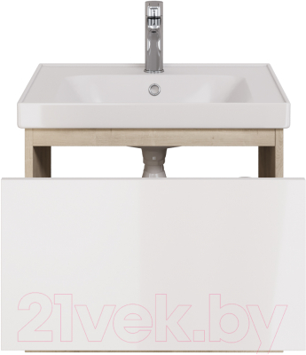 Тумба под умывальник Dreja Perfecto 60 / 99.0811 (дуб эврика/белый глянец)