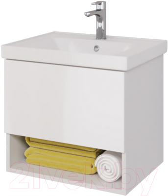 Тумба под умывальник Dreja Perfecto 60 / 99.0806 (белый глянец)