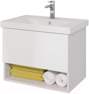 Тумба под умывальник Dreja Perfecto 70 / 99.0807 (белый глянец)