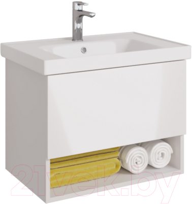 Тумба под умывальник Dreja Perfecto 70 / 99.0807 (белый глянец)