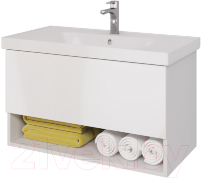 Тумба под умывальник Dreja Perfecto 90 / 99.0808 (белый глянец)