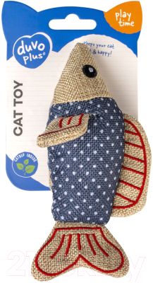 Игрушка для кошек Duvo Plus Рыбка Ретро / 12095/DV