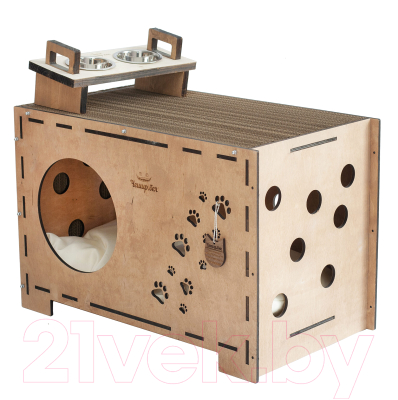 Домик-когтеточка Чешир Сундук / 375-15