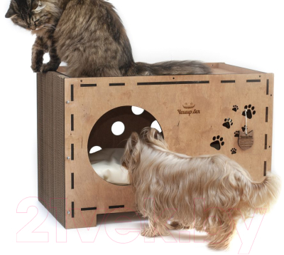 Домик-когтеточка Чешир Сундук / 375-14