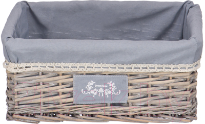 Корзина Natural House Лен 400x310x170 / EW-19 M (серый) - фото