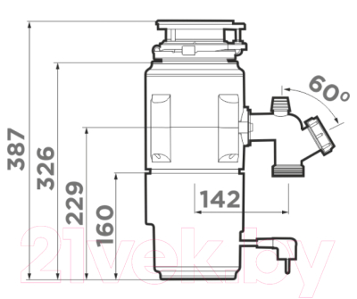 Измельчитель отходов Omoikiri Nagare Slim 1250