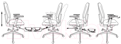 Кресло офисное Бюрократ CH-545/LUX (черный 38-418 крестовина алюминий)