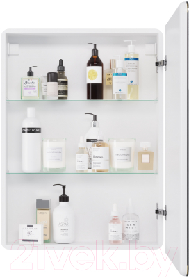 Шкаф с зеркалом для ванной Dreja Point / 99.9032 (белый)