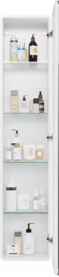 Шкаф-пенал для ванной Dreja Point / 99.9035 (белый)