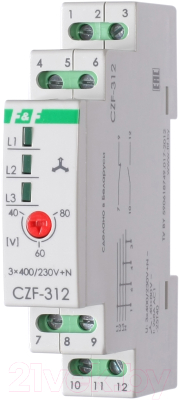 Реле контроля фаз Евроавтоматика CZF-312 / EA04.001.007 - фото