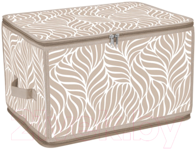 Кофр для хранения Handy Home Листья 400x300x250 / ESH22 L (бежевый) - фото