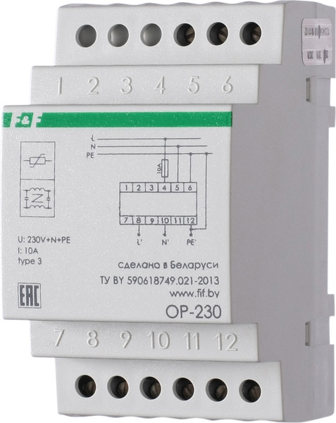Ограничитель перенапряжения Евроавтоматика OP-230 / EA10.001.001 - фото