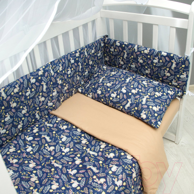 Комплект постельный для малышей Amarobaby Зайчики / AMARO-3003-ZSi