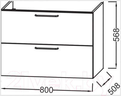 Тумба под умывальник Jacob Delafon Rive EB2522-R5-N18