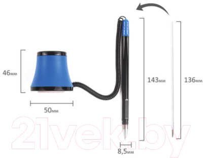 Ручка шариковая Brauberg Стенд-Пен №1 / 141884