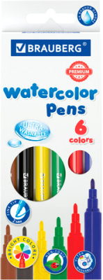 Фломастеры Brauberg Premium ультрасмываемые / 151937 - фото