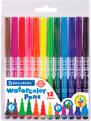 Фломастеры Brauberg Premium Корпус с печатью/ 151942 - фото