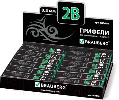 Набор грифелей для карандаша Brauberg Hi-Polymer / 180448