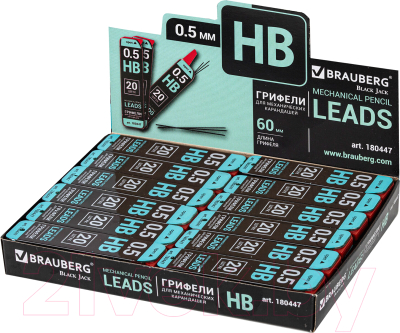 Набор грифелей для карандаша Brauberg Hi-Polymer / 180447