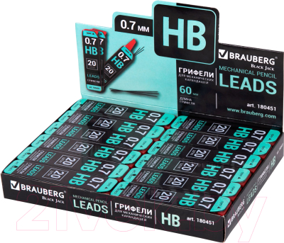 Набор грифелей для карандаша Brauberg Hi-Polymer / 180451