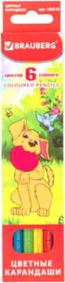 Набор цветных карандашей Brauberg My Lovely Dogs / 180518 - фото