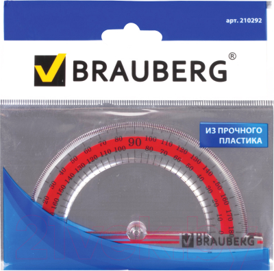 Транспортир Brauberg Crystal / 210292