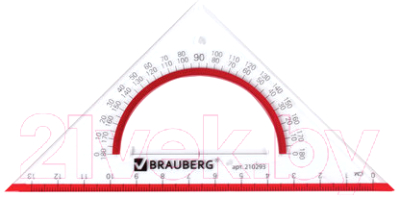 Треугольник Brauberg Crystal / 210293 - фото