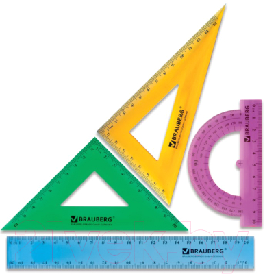 Набор для черчения Brauberg Crystal / 210296 - фото