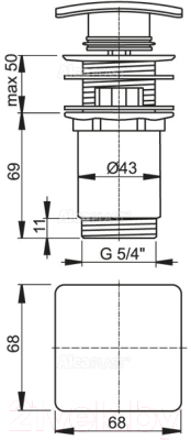 Донный клапан Alcadrain A393-BL-01