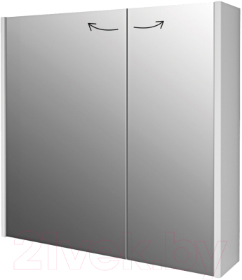 Шкаф с зеркалом для ванной Dreja Prime / 99.9305 (белый)