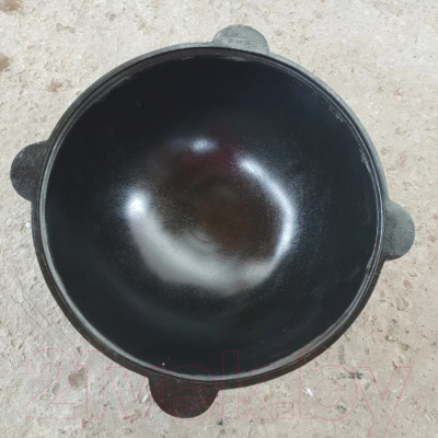 Казан Chugun Invest Узбекский с крышкой-сковородкой (6л, плоское дно)