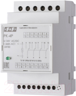 Реле промежуточное Евроавтоматика PK-4P-12 / EA06.001.012 - фото