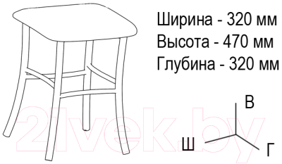 Табурет ВВР Квадрат