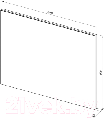 Зеркало Aquanet Гласс 100 LED / 274134