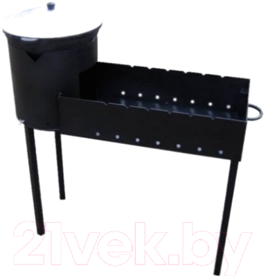 Мангал Chugun Invest 3в1 90x35x80см (12л, со съемными ножками)