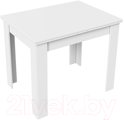 Обеденный стол ТриЯ Промо тип 3 (белый/белый) - фото