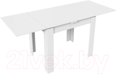 Обеденный стол ТриЯ Промо тип 3 (белый/белый)