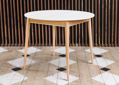 Обеденный стол ТехКомПро Арека КН 1000 / 121361 (бук/тон 1/тон подстолья 2/ножка 8)