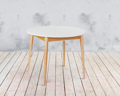 Обеденный стол ТехКомПро Арека КН 1000 / 121361 (бук/тон 1/тон подстолья 2/ножка 8)