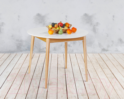 Обеденный стол ТехКомПро Арека КН 1000 / 121361 (бук/тон 1/тон подстолья 2/ножка 8)