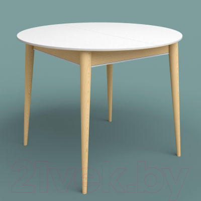 Обеденный стол ТехКомПро Арека КН 1000 / 121361 (бук/тон 1/тон подстолья 2/ножка 8)