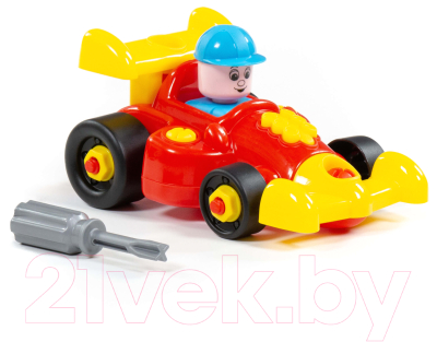 Игрушка-конструктор Полесье Транспорт Автомобиль гоночный / 77127