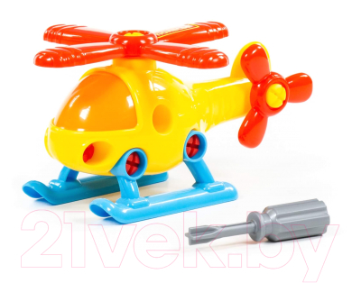 Игрушка-конструктор Полесье Транспорт Вертолёт / 76663 - фото