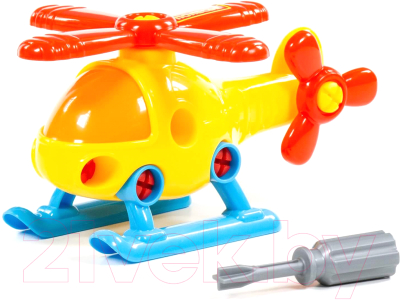 Игрушка-конструктор Полесье Транспорт Вертолёт / 78223 - фото